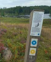 Slinga i det storslagna ljunglandskapet. Här finns många sällsynta växter och djur som behöver det karga landskapet för sin överlevnad. Ansvarig för Länsstyrelsen i Hallands län.