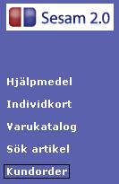 Klicka på Kundorder i menyn I denna bild väljer du typ av förskrivning samt från vilken enhet du lägger din förskrivning Om du behöver avbryta en pågående registrering av en kundorder, klicka alltid