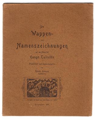 10 HAUSEN, Reinhold. Die Wappen- und Namenszeichnungen auf den Felsen bei Hangö Tulludde. Abgebildet und herausgegeben von Reinh. Hausen. Helsingfors, J. Simelii Erben, 1902. 8:o. 16 s.
