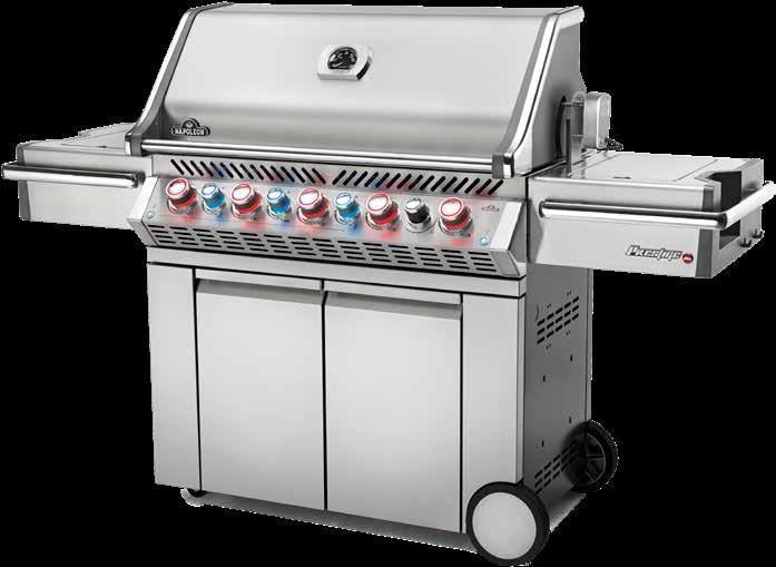 PRESTIGE PRO665 1 Infraröd sidobrännare SIZZLE ZONE 2 Infraröd bakre brännare, OBS!