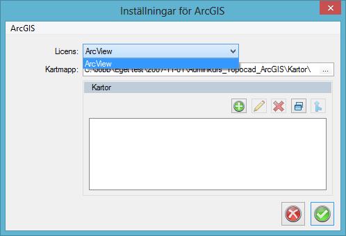 man använder, t ex ArcInfo, ArcEditor, ArcMap, ArcView etc.