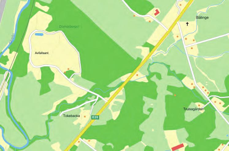 BILAGA 7 Kartor biflöden 3 Bäsjöbäcken Teckenförklaring 1 Högsta värde kl. 1 Högt värde kl. 2 Naturvärde kl. 3 Lägre värde kl.