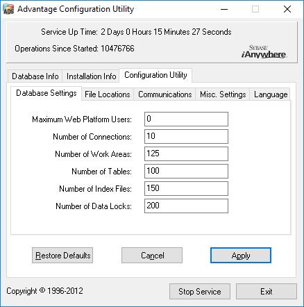 9 / 38 2.3.1.2 Konfigurera ADS-servern Konfigurera ADS-servern med hjälp av Advantage Configuration Utility: 1. Starta Advantage Configuration Utility, t.ex.