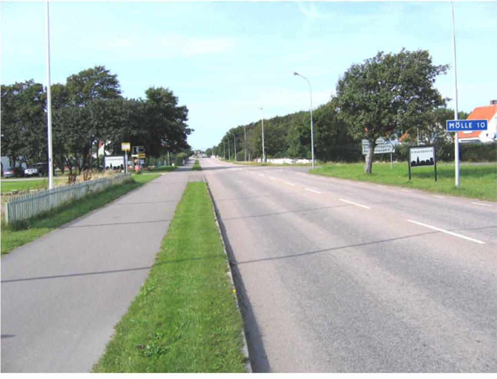6 Kattegattsgatan (längst bort på bilden). Refug föreslås för att dämpa hastigheten och förhindra omkörningar. 7 Margreteberg/Smergelgatan/Skjutbanevägen.