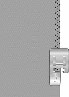 Grundläggande sömnadstekniker Överkasta Trestegssicksacken är upp till 6 mm bred och passar för alla typer av material.