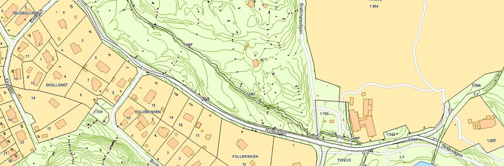 Gator och trafik Antagandehandling 11/14 Detaljplanen innebär att gång- och cykelvägen mellan Brinkvägen och Brakmarsvägen kommer att kunna användas som trafikförbindelse till/från