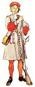 manskap Skaraborgs regemente omkring 1680