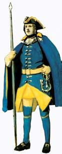 Kronobergs regemente omkring 1700 Pike man Kronoberg