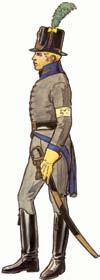 Special equipment for certain units Life Regiment Light Infantry Corps (one company) In 1802 the company got a hat with a green horsehair crest and a plume.