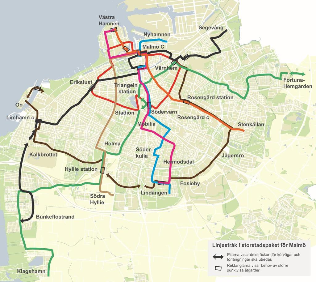 Elbusslinjerna 2, 3, 4, 5, 6, 8, 9,10 Totalt 3 210 mnkr 2020-2021