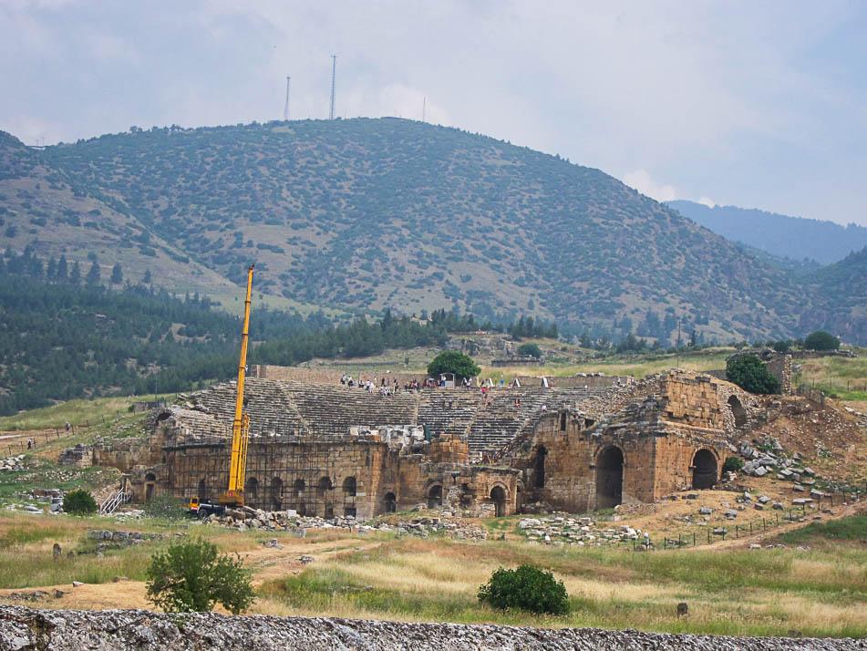 Hierapolis Den antika teatern.