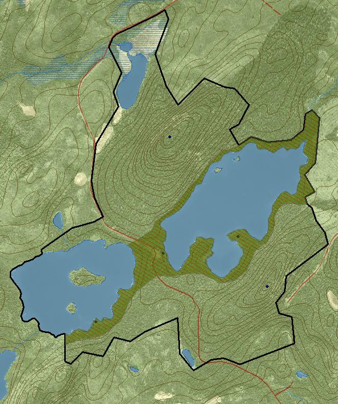 Bilaga B Naturreservatet Lill-Huvberget Area 180 ha Skala 1:10 000 "Ä Holmtjärnen "Ä Flakaberget "Ä "z "A " "- o " "Ï Flakaträsket Lill-Huvberget "Ä