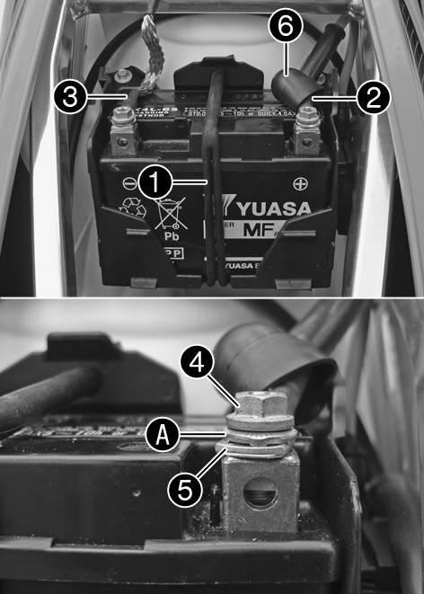 Spola med mycket vatten vid hudkontakt. Om batterisyran kommer i kontakt med ögonen, spola med vatten i minst 15 minuter och kontakta läkare. Förarbete Stäng av alla strömförbrukare och motorn.