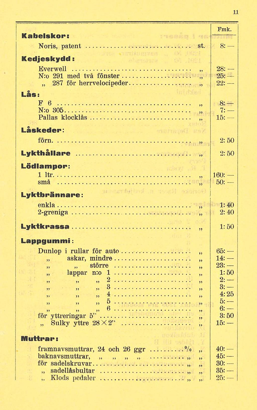 Fmk. Kabelskors Noris, patent st.