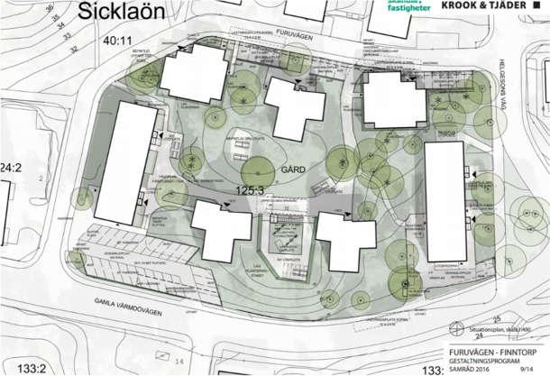 14 6. Föreslagen parkeringsutformning 6.1 Bilparkering De befintliga parkeringarna på tomten förtätas och de befintliga platserna ersätts i den nya utformningen.