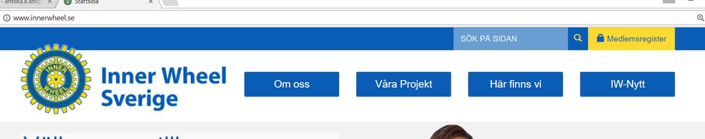 För att kunna uppdatera sidorna som syns på vår öppna hemsida ska du gå in i Medlemsregistret.