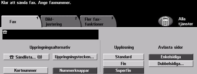 ID för vald linje [<1>] ID för vald linje [<2>] Används för att välja linje 1 för att ringa upp numret.