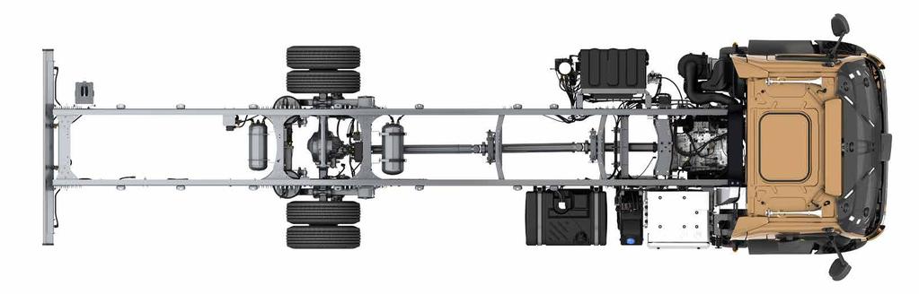 DET FLEXIBLA CHASSIET Perfekt anpassat. Till ett liv i stadsmiljö. HJULBASER Beroende på hjuldimensionen och vikten på lastbilen kan hjulbasen hos Volvo FL-serien vara allt mellan 3 250 och 6 800 mm.
