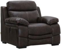 Soffgrupp med svart läderklädsel, stomme i läderimitation, cremefärgad söm, består av: 3-sits soffa inkl. 2 relaxfunktioner, bredd ca 199cm, 2-sits soffa, bredd ca 146cm och fåtölj inkl.