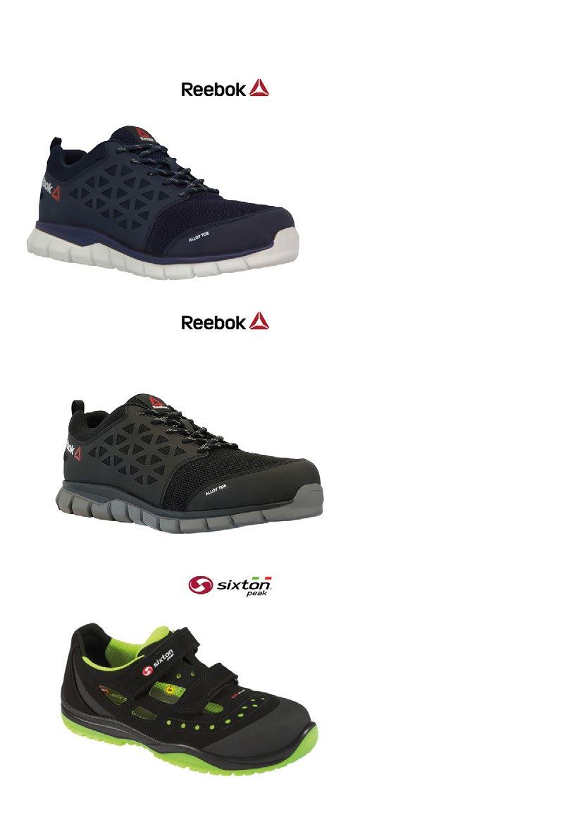 REEBOK 1031 Snygg lätt skyddssko från Reebok med teknik från traditionella sportskor. Ovandel av luftig textil. Fukttransporterande insida. Tähätta av aluminium och ultralätt spikskydd av textil.