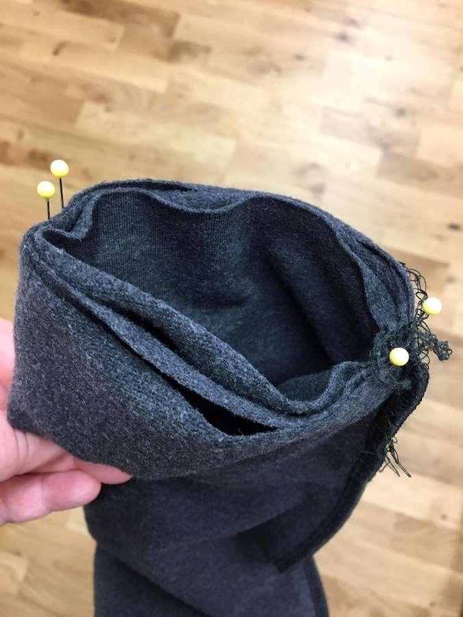 Vik den dubbel och stoppa in den i