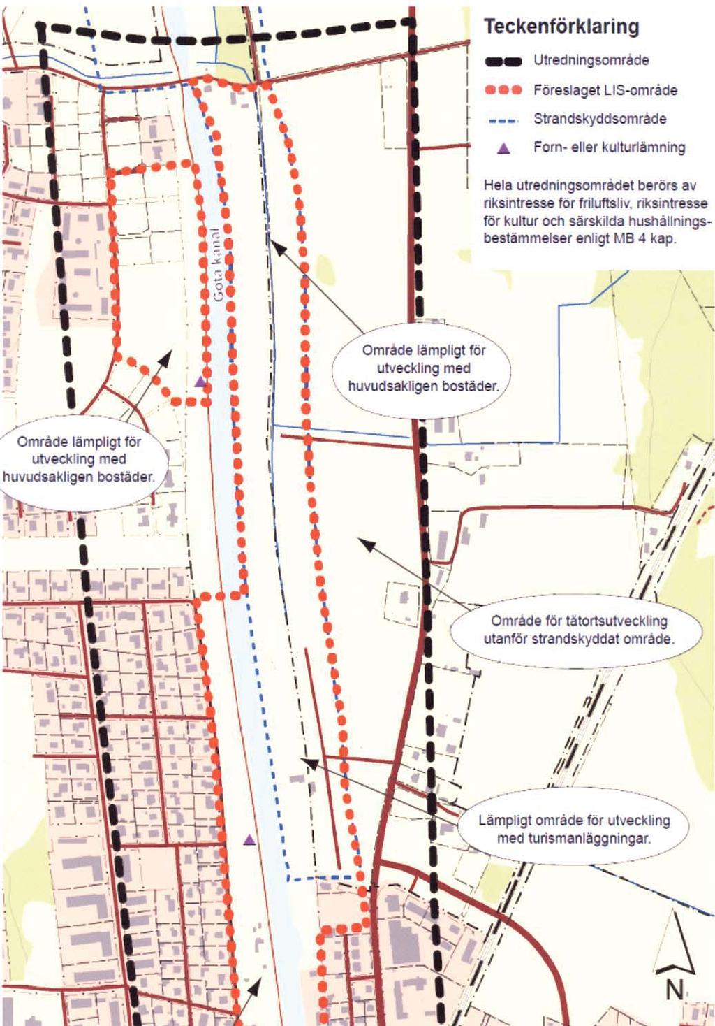 Planområdet Utdrag ur LIS-utredningen: norra delen av området T2