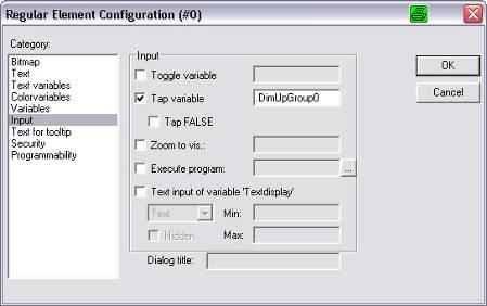 ) Välj input/ Tap variable och tryck F2 3.