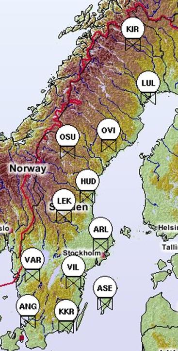 2.3 Andra källor I detta projekt har vi använt oss av nederbördsdata från SMHIs stationsnät samt ett antal kommuners nederbördsmätare.