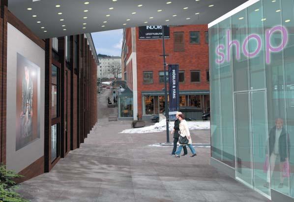 del av den nya helheten även om Sickla Galleria etapp II utgörs av en nybyggnad.