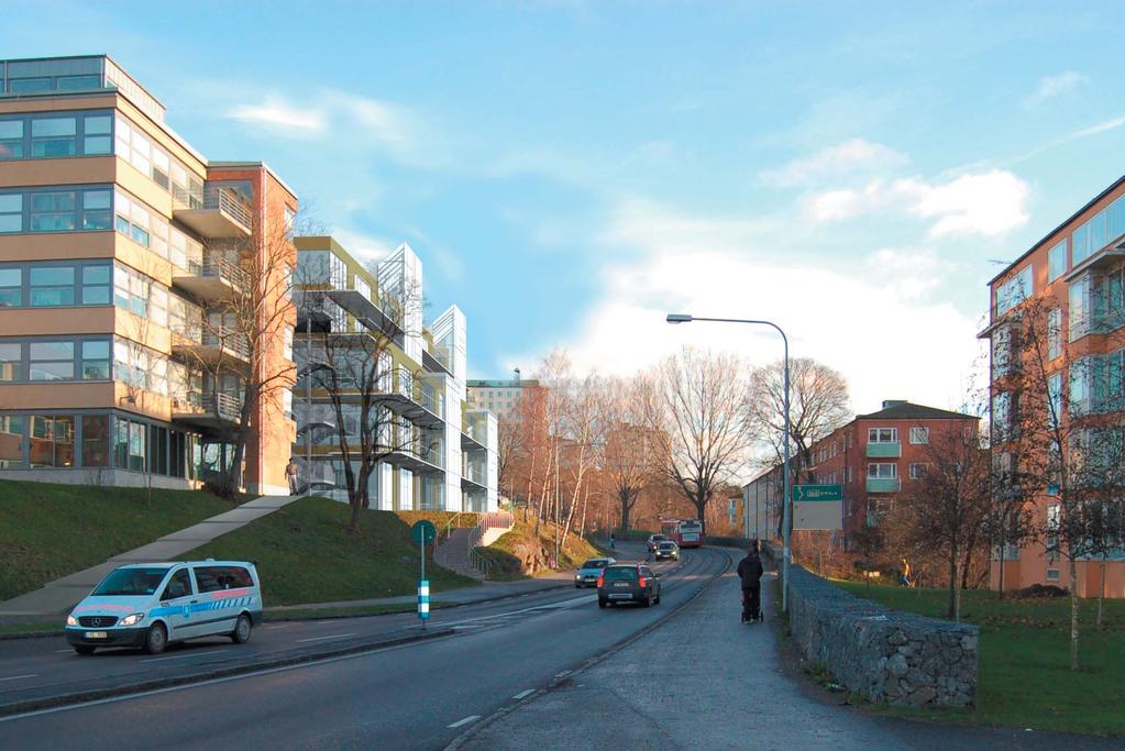 Järlaleden som idag har två körfält, som på bilden, kan byggas ut med ytterligare ett eller två körfält.