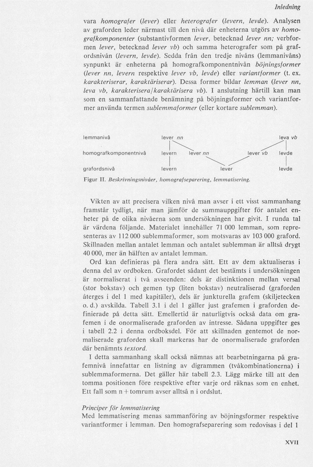 vara homografer {lever) eller heterografer {levern, levde).