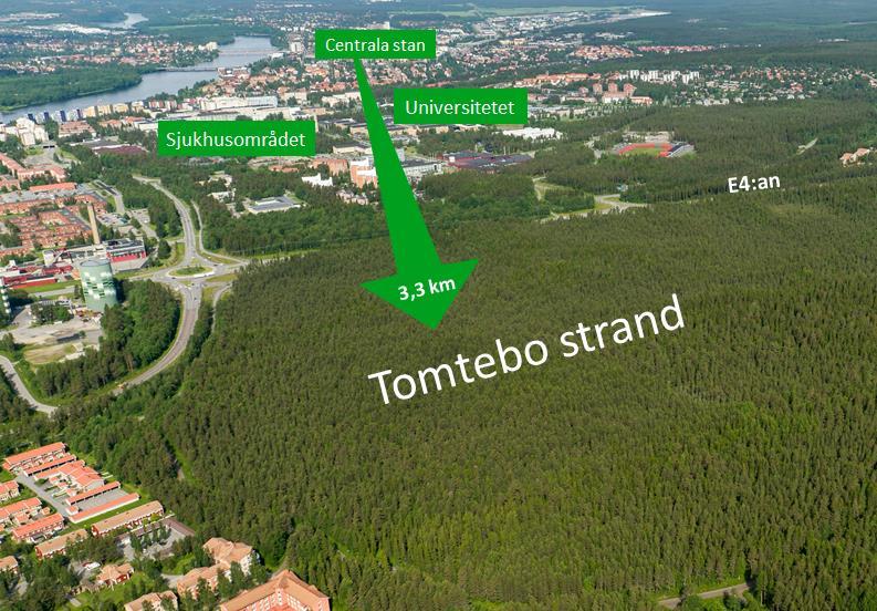 Visionen för nya stadsdelar - Tomtebo strand Om världens hållbaraste stadsdel skulle byggas i Umeå Tomtebo strand Tomtebo strand ska vara ett socialt, ekonomiskt och ekologiskt föredöme där