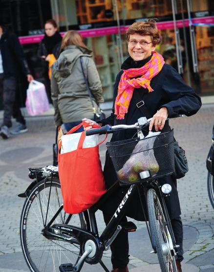 I Stockholm är det lätt att ta sig fram på cykel, det ger mig