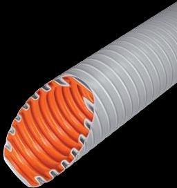 Elinstallationsrör för byggnader EVOEL FMs-0H-SMART mantlade halogenfria korrugerade elinstallationsrör med medelhög tryckhållfasthet Klassificering: 33432 Ett flexibelt, halogenfritt