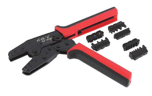 I Solderpro-kitet ingår förutom värmepistolen: Lödspets, värmespets, reflektor för krympning, kniv för skärning av rep, plaster etc,