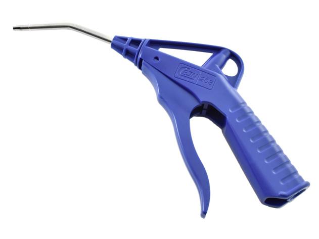 möjliggör hantering av både luft och icke-explosiva vätskor. Har hög blåskraft, lättreglerat flöde och ergonomiskt grepp. Fast rör.