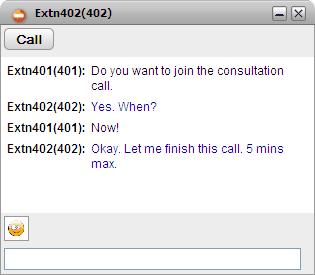 9.2 Skicka snabbmeddelande till andra användare one-x Portal låter dig ha chattsessioner med andra användare. Du känner igen dem på den gröna ikonen i adressboken.