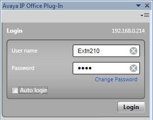 Microsoft Outlook insticksprogram: Installation 13.2 Logga in Du kan logga in i one-x Portal med hjälp av Avaya IP Office Plug-in. För att logga in: 1. Starta Outlook. 2.