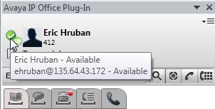 13.4 Snabböversikt Från huvudskärmen i Avaya IP Office Plug-in kan du utföra följande