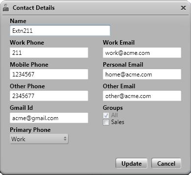 Microsoft Outlook insticksprogram: Adressböcker 13.9.5 Redigera kontaktuppgifter Om du klickar på ikonen Detaljer eller Redigera visas information om en kontakt.