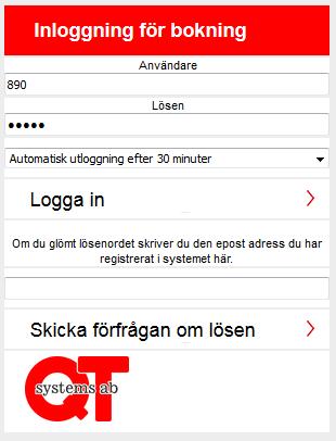 För att använda en webbsida anger du den url-adress som fastighetsägaren tillhandahållit tillsammans med användarnamn och lösen.