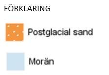 Utfyllnaden består till största del av sprängsten samt en okänd kvantitet slagg från GEA. Naturligt lagrade jordarter utgörs av postglacial sand och morän enligt SGU:s jordartskarta (sgu.se, 2017.