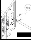 modul 4 stk M12 bult med mutter 8 stk. M12 brickor Skruva sedan ihop varje modul med medföljande fästdetaljer för detta 4 stk. M16 bult med mutter 8 stk.