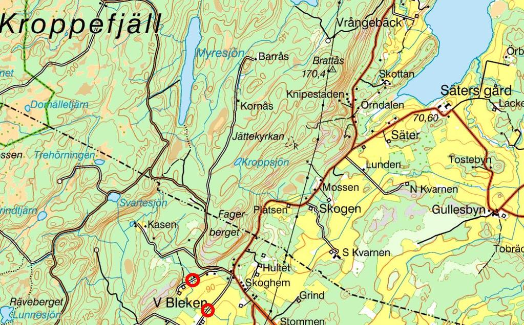 Trummorna ligger för högt och de slutar med ett stalp. Vattendraget är rätat och omgrävt på stora delar. Även ett parti är kulverterat nedströms.