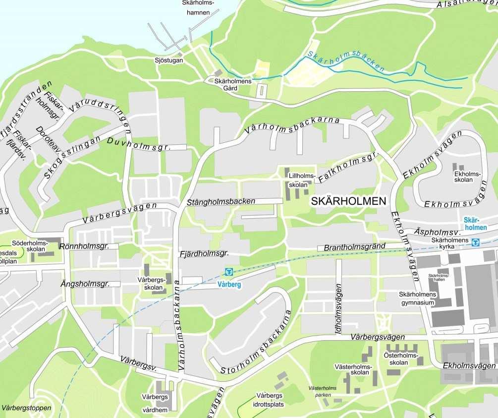 Andra aktuella planarbeten är inringade med streckad linje: 1) Hemholmen 1.