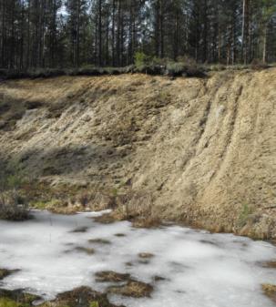 Skötsel- och restaureringsplan Norra Ämterud I Norra Ämterud finns en hel del rivningsmaterial dumpat i täkten. Det är både trävirke och betong som naturligtvis ska transporteras bort.