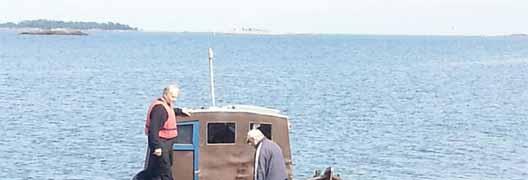 Porkala UF:s traditionella båtutfärd gick denna sommar till Träskö onsdagen den