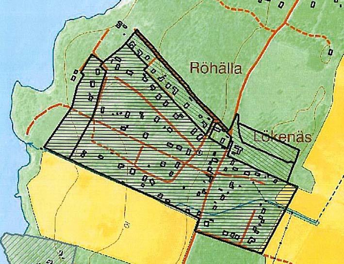 Detaljplan för vägar inom Röhälla Lökenäs, Mörbylånga 5 F149 F38 F141 F136 22 Plan nr 22, detaljplan för Brostorp 46:18 m fl, Lökenäs, fastställd 1966-08-23.