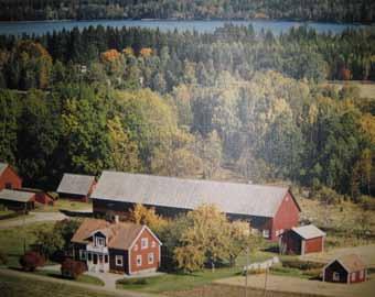 Byggnader Bostadshus 1 ½-plans rödfärgat trähus med källare under del av huset, byggt 1929. Boarea ca 160 m 2 med yttermått på ca 12 x 9 meter.