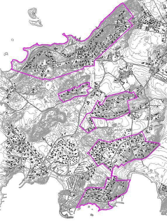 () Område D ligger lägst söderut och upptar yta om ca, ha. Atalet fastigheter uppgår till 0 st.